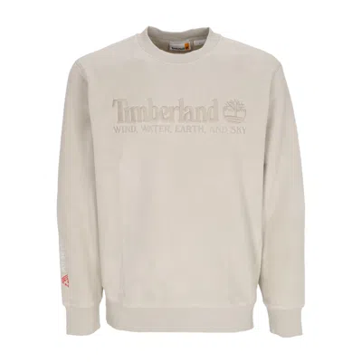 Timberland Men's Linear Logo Crewneck Sweatshirt Island Fossil In Island Fossil