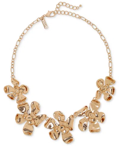 Inc International Concepts Gold-tone Flower Statement Necklace, 16" + 3" Extender, Exclusively At Macy's In Gold