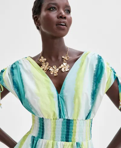 Inc International Concepts Gold-tone Flower Statement Necklace, 16" + 3" Extender, Exclusively At Macy's In Gold