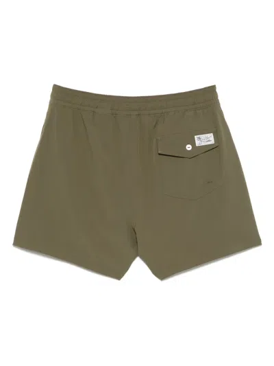 Polo Ralph Lauren Traveler Icon Logo Slim Fit Mid Swim Shorts In Green