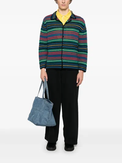 Ymc You Must Create Ymc Wide Leg Denim Jeans With Logo Button In Black