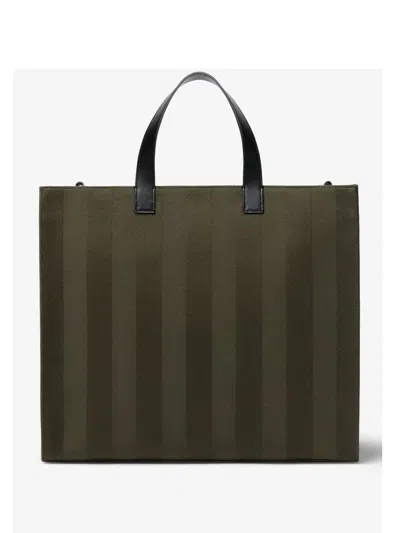 Fendi Structured Tote Bag With Detachable Strap And Top Handles In Multicolor