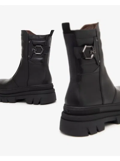 Nero Giardini Leather Ankle Boots In Black