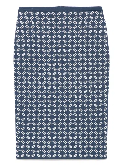 Givenchy Jupe En Jacquard Monogramme 72 In Denim Blue