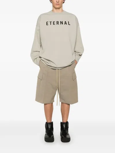 Fear Of God Utility Cargo Pocket Elastic Waist Shorts In Neutrals