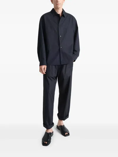 Lemaire 'collared Front Pockets Workwear Jacket' In Black