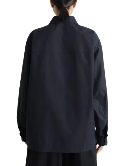Lemaire 'collared Front Pockets Workwear Jacket' In Black