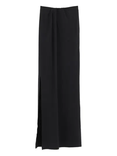 Jacquemus Women's Peplo Long Skirt In Black