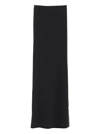 Jacquemus Women's Peplo Long Skirt In Black