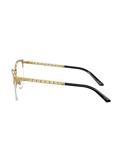 Versace Demo Cat Eye Ladies Eyeglasses Ve1304 1002 54 In Gold