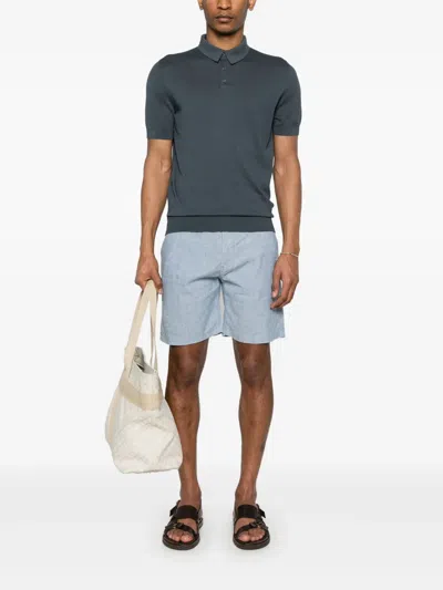 Fedeli Cotton Sweaters In Blue