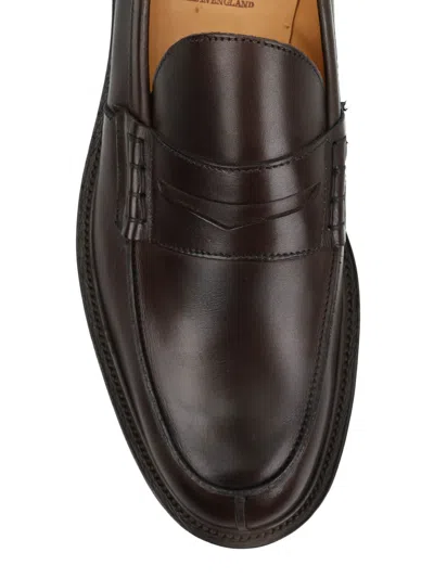 Tricker's James Leather Penny Loafers In Black