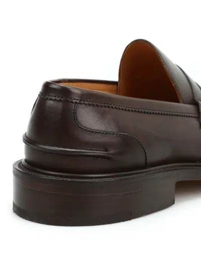 Tricker's James Leather Penny Loafers In Black