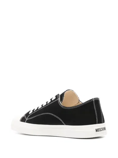 Moschino Square-toe Sneakers In Black