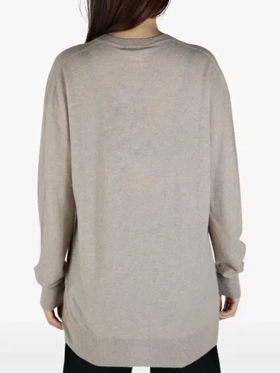 The Row V Neck Sweatshirt In Neutrals