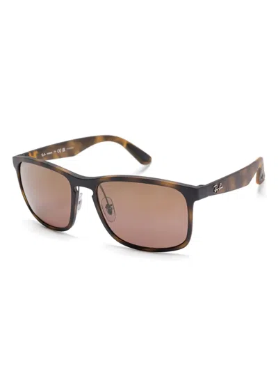 Ray Ban Square-frame Sunglasses In Brown