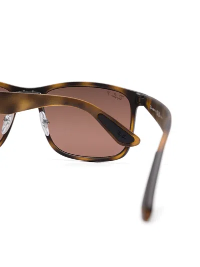 Ray Ban Square-frame Sunglasses In Brown