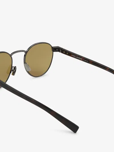 Saint Laurent Sunglasses Sl 707 In Ruthenium Havana Brow