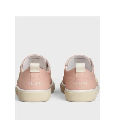Celine Alan Sneakers With Triomphe In Canvas In Nude