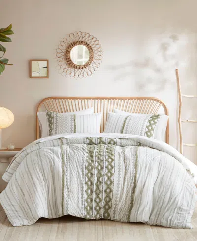 Ink+ivy Imani 3-pc. Comforter Set, Full/queen In Sage,ivory