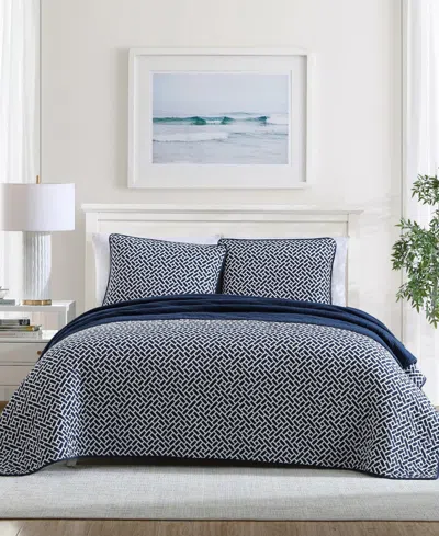 Nautica Lockridge Reversible 2-pc. Quilt Set, Twin In Navy,white