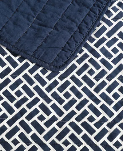 Nautica Lockridge Reversible 2-pc. Quilt Set, Twin In Navy,white