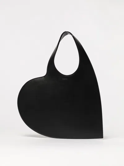 Coperni Baby Heart Leather Crossbody Bag In Black