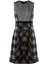 ETRO CHECKED PATCHWORK DRESS,18364721311609265