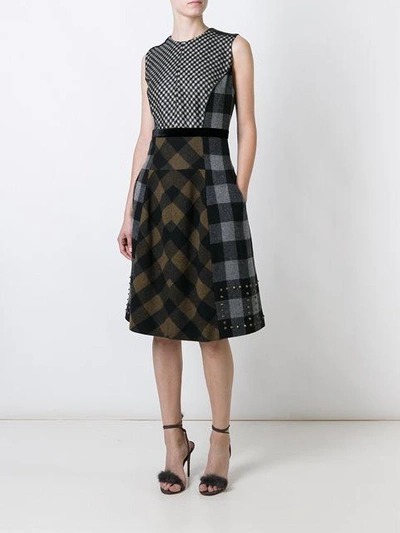 Shop Etro Checked Patchwork Dress In 2