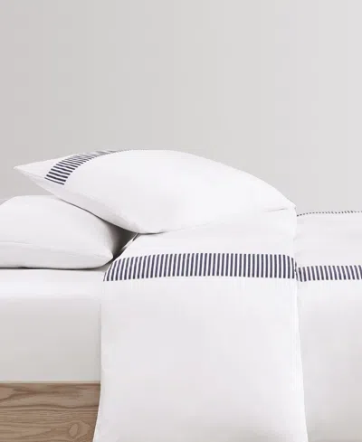 Tommy Hilfiger Madison Oxford Cotton Comforter Bedding Set In Navy,white