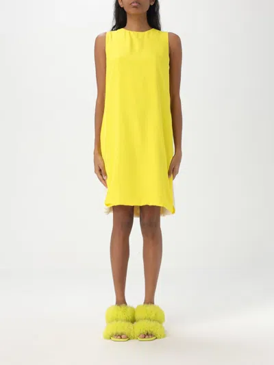 Msgm Dress  Woman Color Yellow In Gelb
