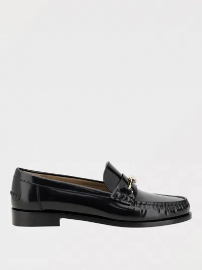 Ferragamo Dark Brown Moccasin New Vara Chain In Black