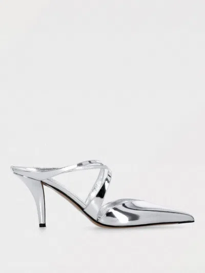 Paris Texas Silver Laila Mule Shoes In Silber