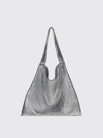 Rabanne Silver Pixel Metallic Tote Bag In Grey