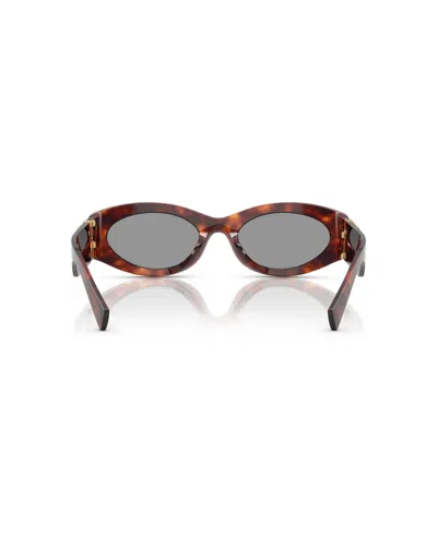 Miu Miu Mahogany Havana Acetate Sunglasses In Burgundy