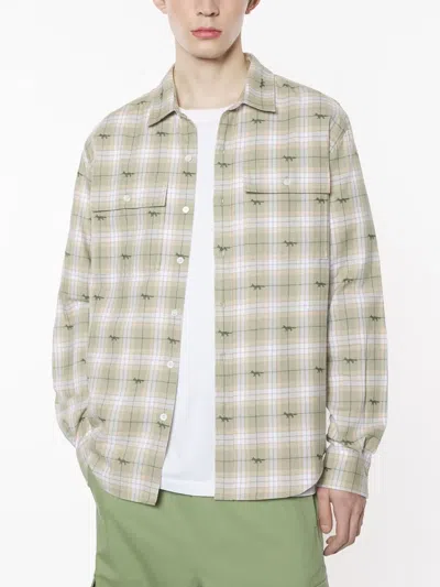 Maison Kitsuné Checked Shirt In 绿色
