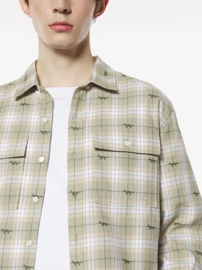 Maison Kitsuné Checked Shirt In 绿色