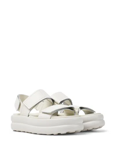 Camper Pelotas Flota Up Platform Sandal In White