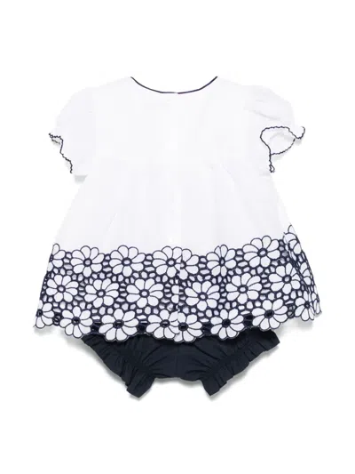 Patachou Floral-embroidered Shorts Set In 蓝色