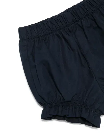 Patachou Floral-embroidered Shorts Set In 蓝色