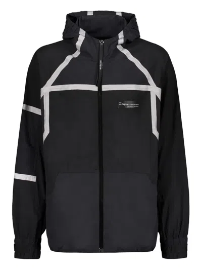 Iso.poetism Hooded Nylon Jacket In Black