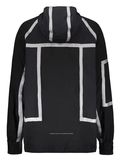 Iso.poetism Hooded Nylon Jacket In Black