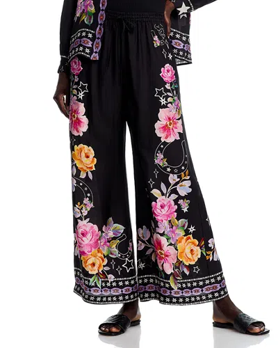 Johnny Was Plus Frankie Easy Silk-blend Pant In Black
