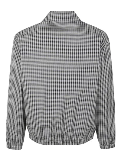 Maison Kitsuné Classic Gingham Check Lightweight Jacket In 灰色