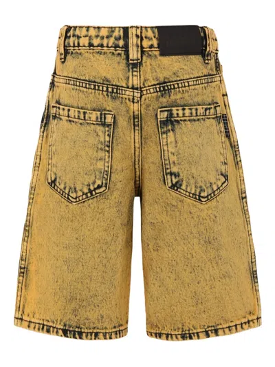 Molo Knee-length Denim Shorts In 黄色