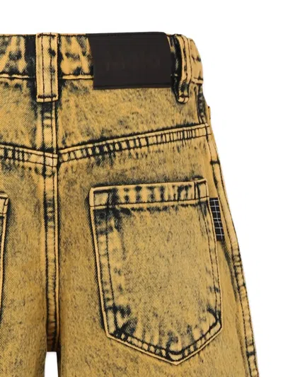 Molo Knee-length Denim Shorts In 黄色