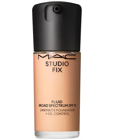 Mac Studio Fix Fluid Spf 15 24hr Matte Foundation + Oil Control, 1 Oz. In C3.5 (ight To Medium Beige With Peachy U