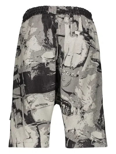 Iso.poetism Cotton Bermuda Shorts In Black