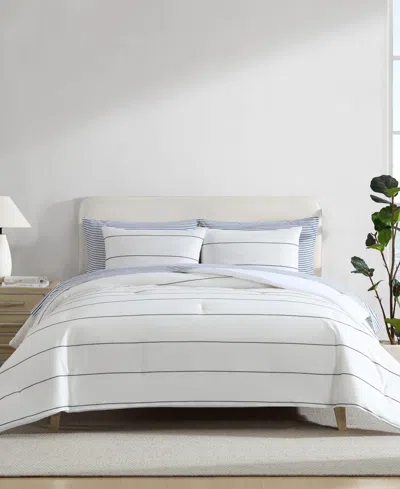Nautica Naval Stripe 3-pc. Comforter Set, King In Navy,white