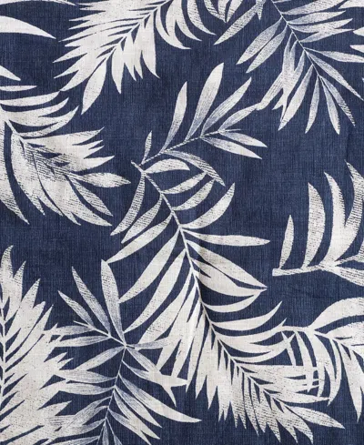 Nautica Marina Leaf Reversible 2-pc. Comforter Set, Twin In White,navy